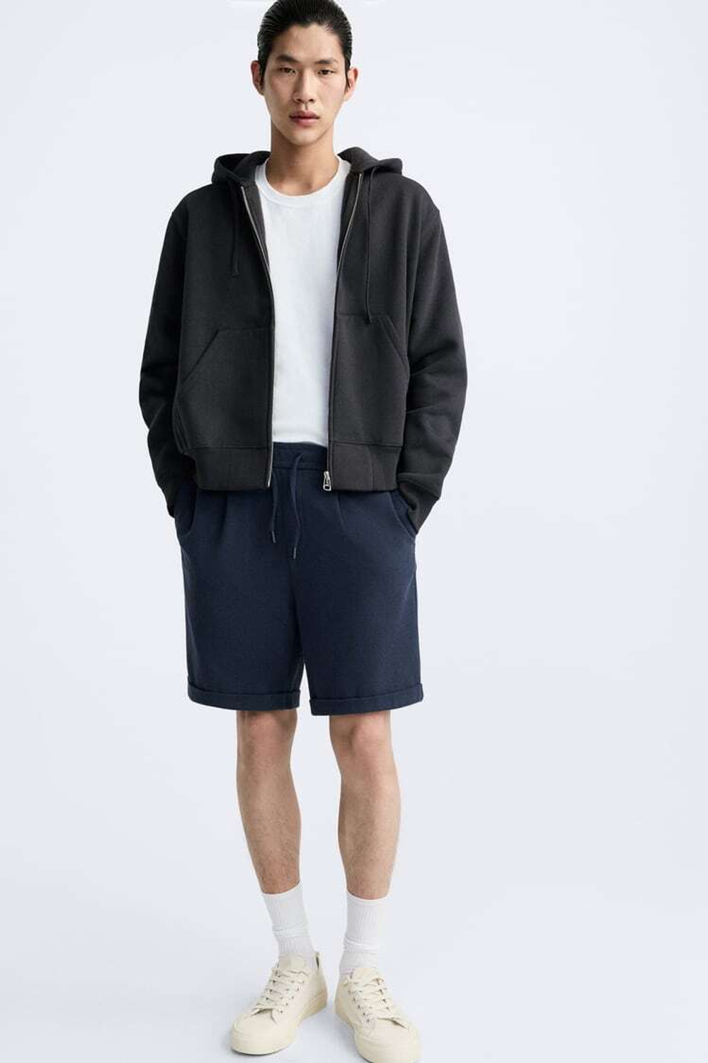 ZARA ШОРТЫ КОМФОРТНОЙ ПОСАДКИ, СИНИЙ