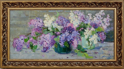 Картина Стремского А.И. "Сирень" холст/масло 100х60