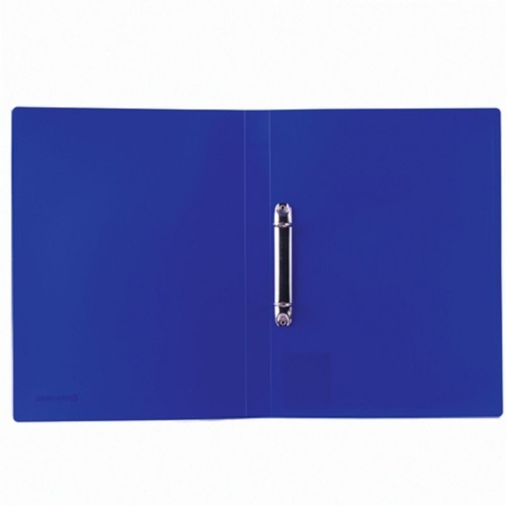Папка на 2-х кольцах, 25мм, Brauberg Office, 500мкм, синяя