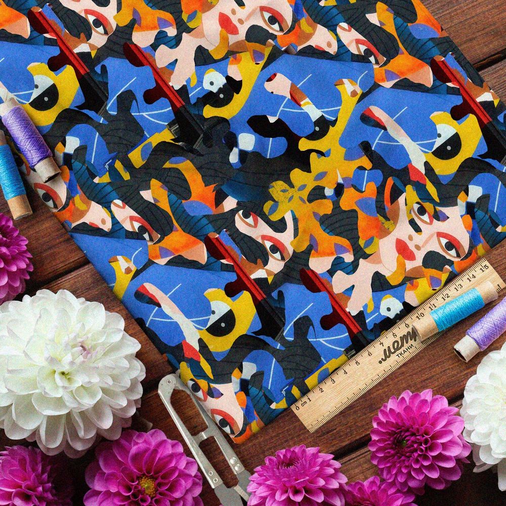 Ткань блэкаут «кордебалет» пабло пикассо