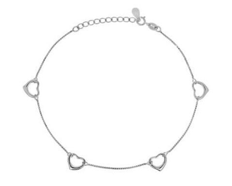 Браслет на ногу из серебра