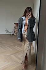 Юбка на шнуровке из шерсти