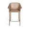 Полубарный стул Gio, серо-коричневая кожа
