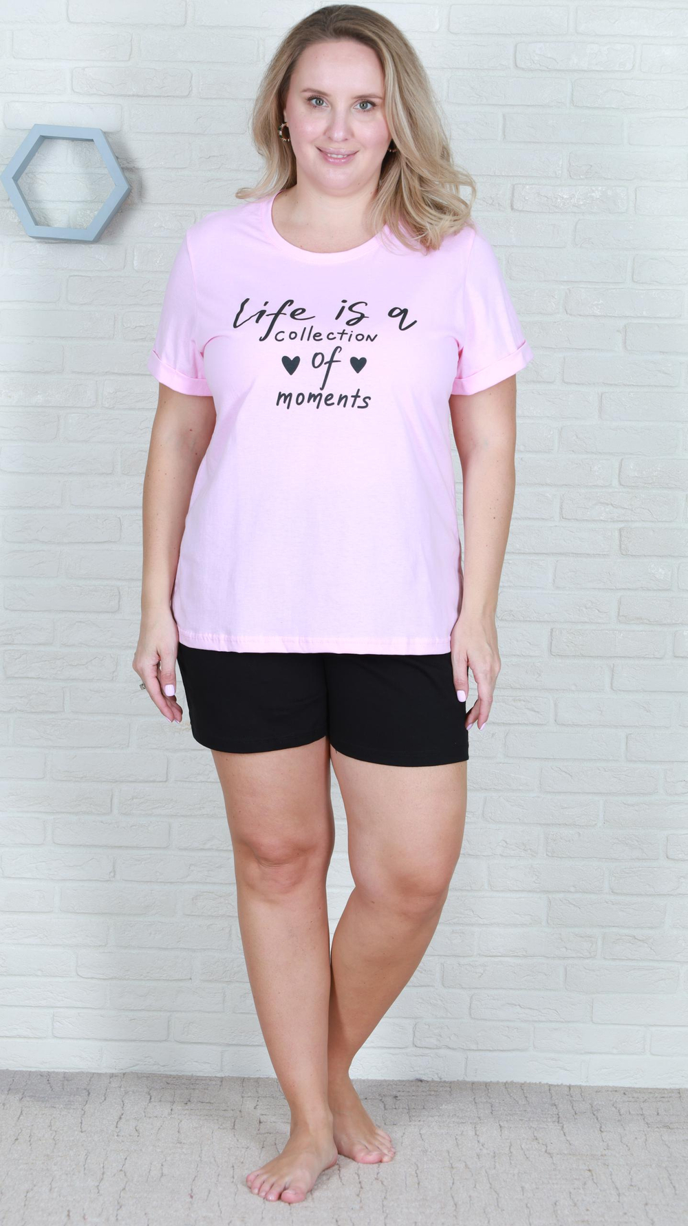 177700 Футболка женская розовая (54)