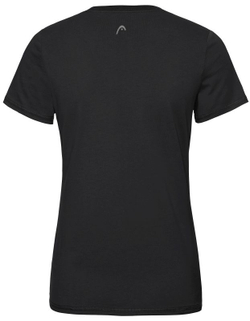 Женская футболка теннисная Head Club Lucy T-Shirt W - black/white