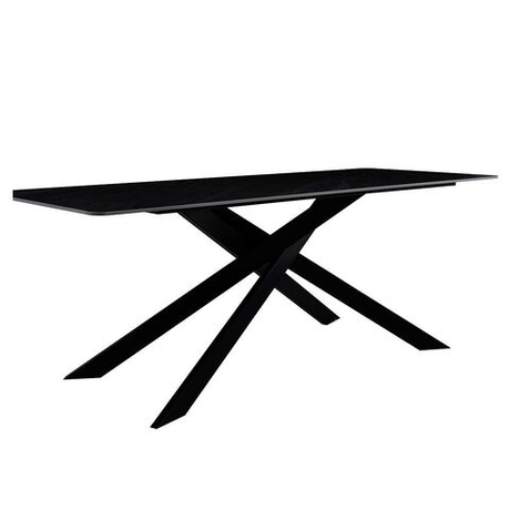 Стол керамический LA ALTA MERLIN Austrilia sand black 200*80*76, каркас черный
