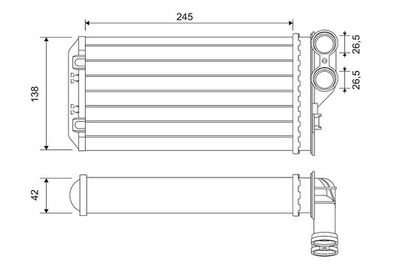 VALEO - 811503-VAL - Heat Exchanger, interior heating