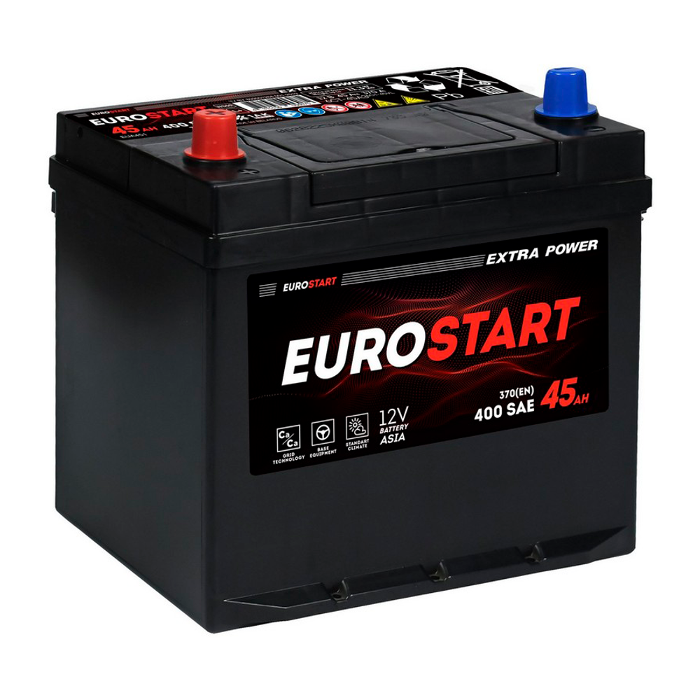 Аккумулятор EUROSTART Extra Power Asia (45Ah, 330A, L+) EUA451
