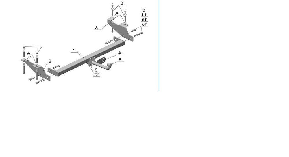 Фаркоп для Great Wall Wingle (2007-2011)(без электрики) (паспорт и сертификат) AvtoS.GW06