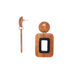 Серьги Nature Bijoux, Cannelle, с деревом байонг и рогом, NB26.1-12-90615 (коричневый)