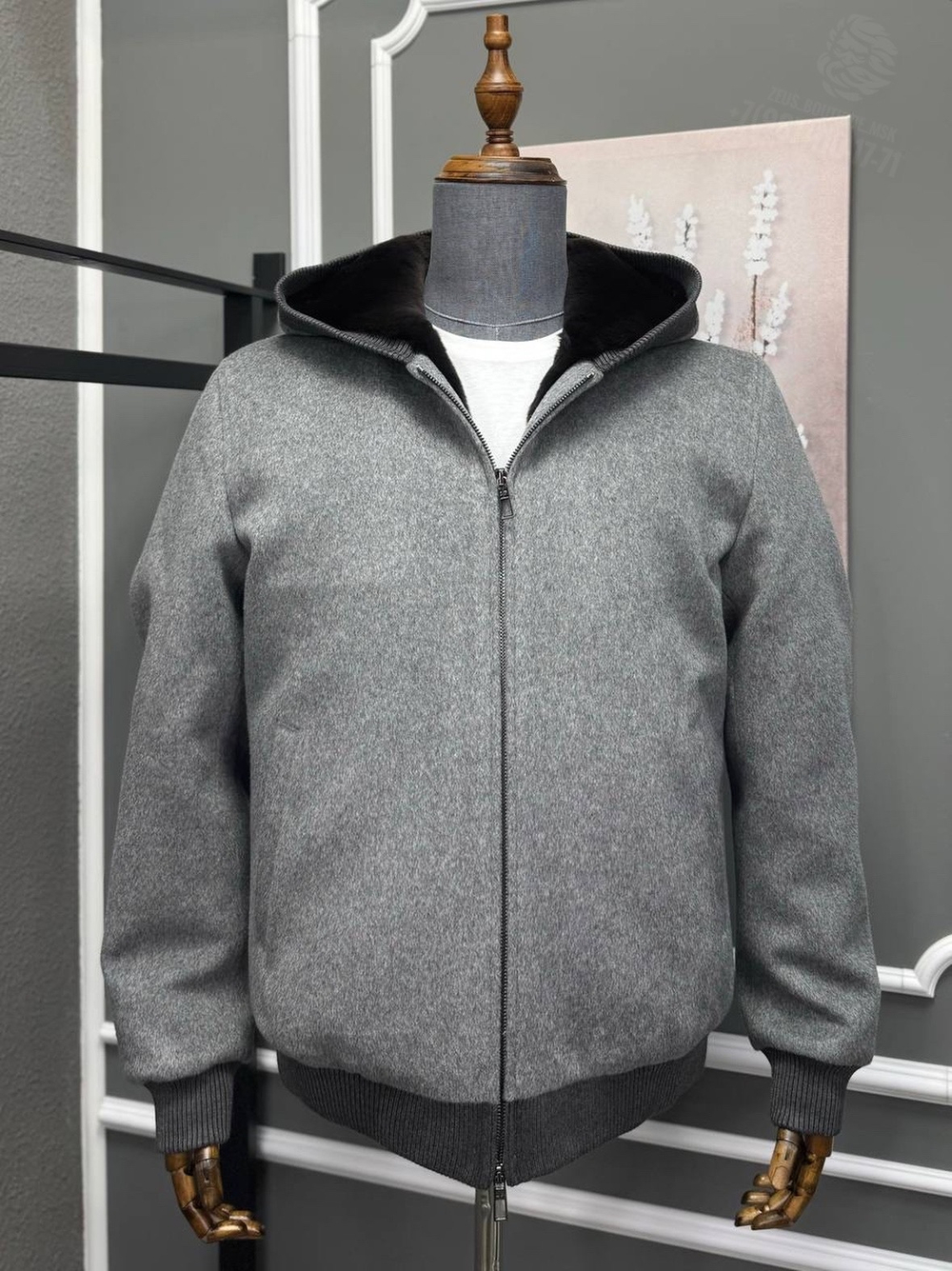 Кашемировый бомбер с мехом Loro Piana