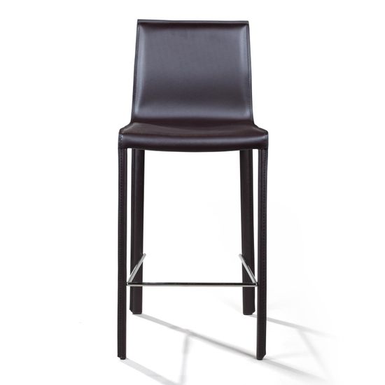 Стул полубарный Barrie, кожа коричневый