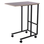 Стол BRABIX "Smart CD-014", 380х600х755 мм, ЛОФТ, на колесах, металл/ЛДСП дуб, каркас черный, 641884