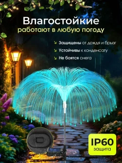 Уличный светильник светодиодный садовый Медуза, 4 шт