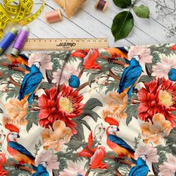 Ткань премиум мембрана экзотические птицы