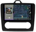 Магнитола для Ford Focus 2 2004-2011 (климат) - Redpower 85136B PRO/PROmax ТОП звук, 2K QLED, Android 14, CarPlay, 4G SIM-слот