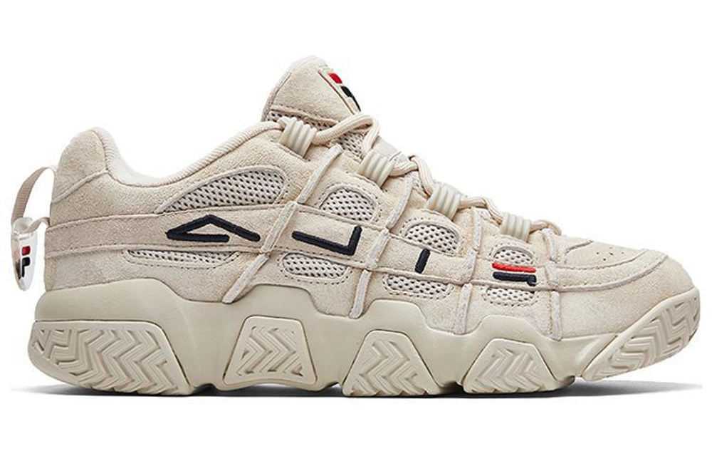 FILA Ferro Barricade low low-cut retro basketball shoes men's oatmeal color