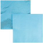Салфетка фольгированная в голубом цвете, 33 см, 6 шт