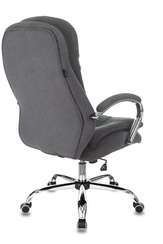 Кресло руководителя Бюрократ T-9950SL Fabric серый Alfa 44 крестов. металл хром