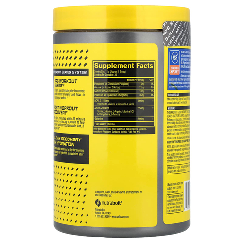C4 / Cellucor, BCAA Sport, вишневый лаймад, 330 г (11,6 унции)