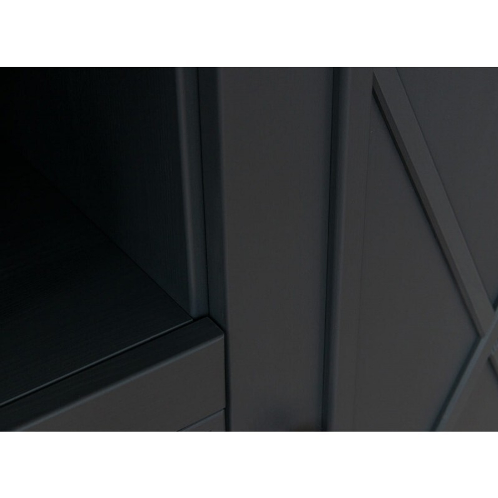 Комод «Форест» 2 двери 2 ящика серый 7012/бейц-масло