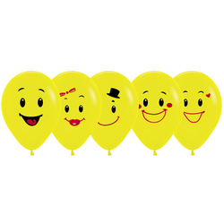 ВЫВОД S 12" Ассорти Смайлов пастель