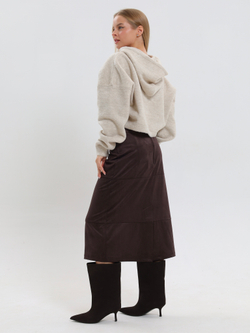 Укороченный худи на молнии с капюшоном