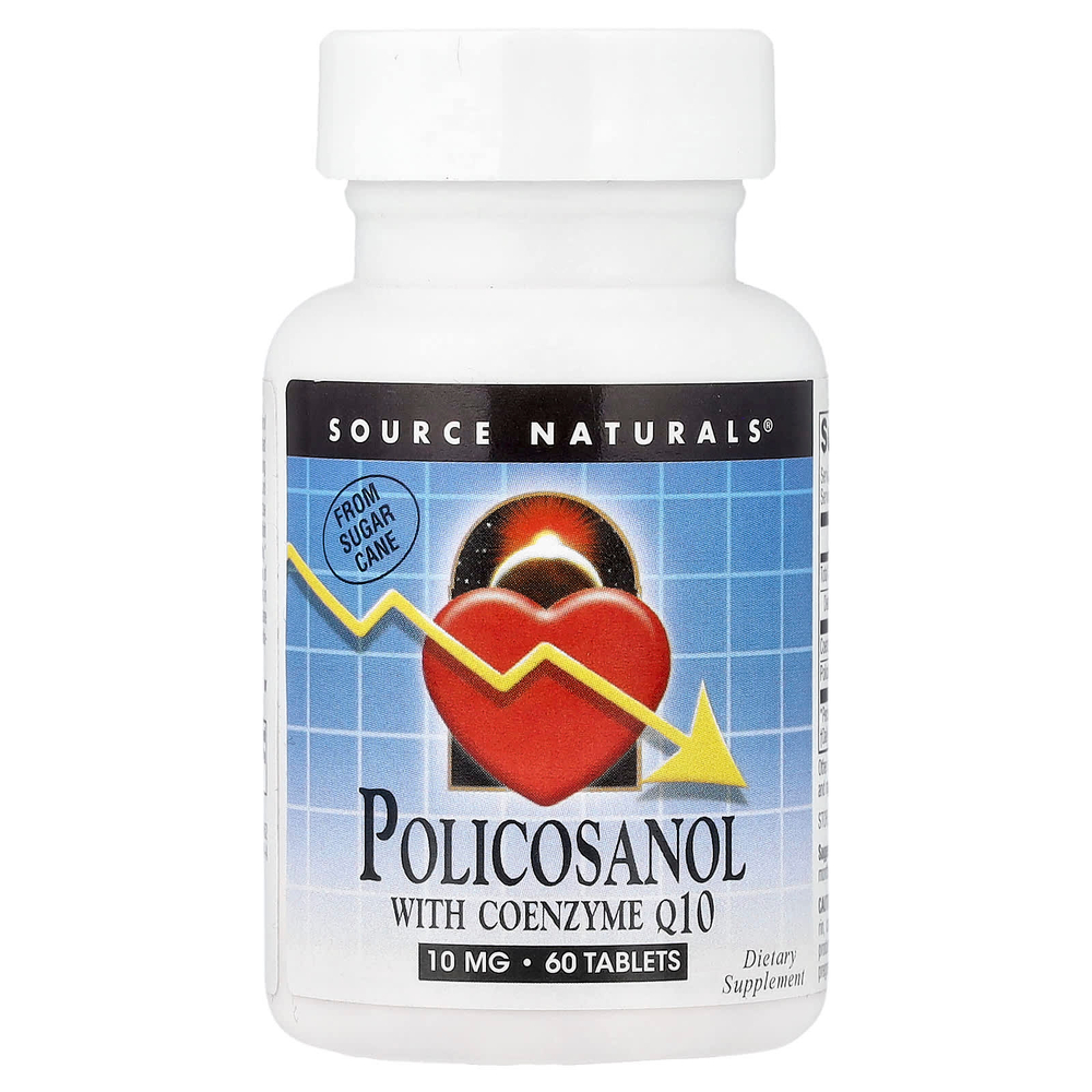 Source Naturals, поликозанол с коэнзимом Q10, 60 таблеток
