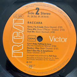 Винтажная виниловая пластинка LP Baccara, Yes Sir, I Can Boogie (Германия 1977)