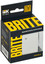 BRITE Выключатель карточный 30А ВС10-1-8-БрЖ жемчуг IEK