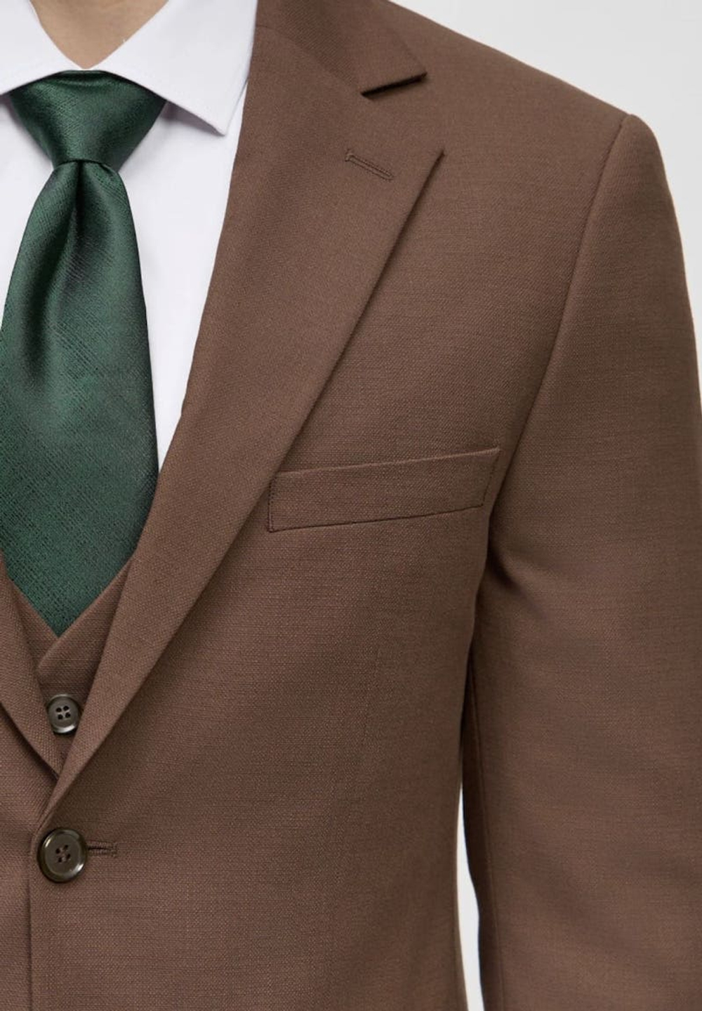 Мужской классический костюм (коричневый) В74