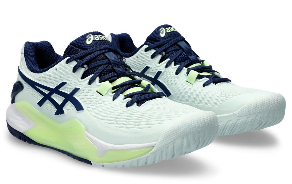 Женские теннисные кроссовки Asics Gel-Resolution 9 - pale mint/blue expanse