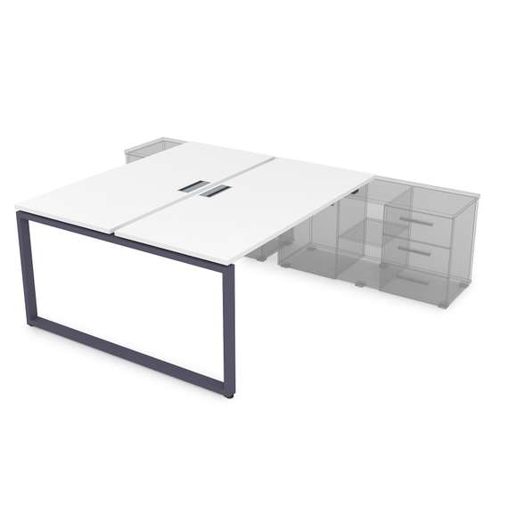 СПБ-О.984 Стол системы БЕНЧ, на 2 рабочих места, для крепления на тумбу (1600*1635*750)