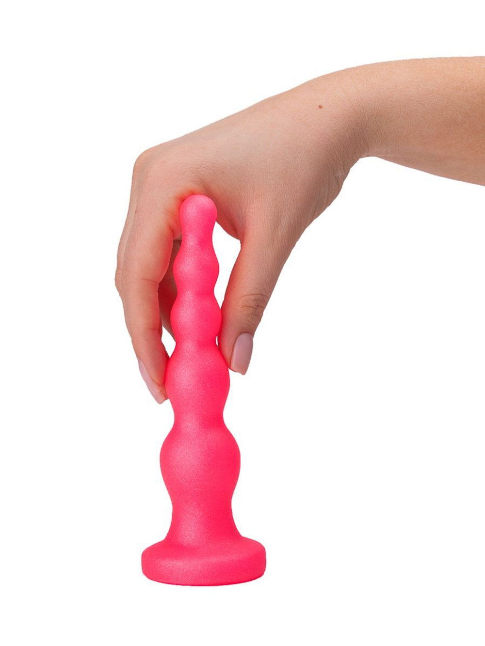 Розовая анальная ёлочка - 17,5 см. (Цвет: розовый)