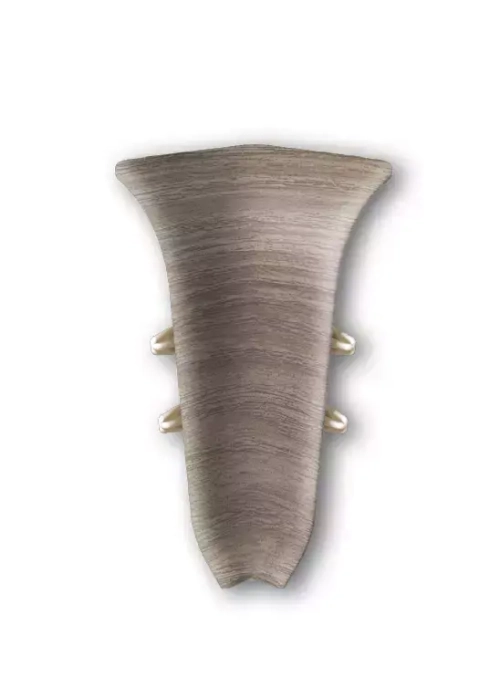 Угол внутренний для плинтуса 55мм "Идеал Классик", 207 Дуб кофейный