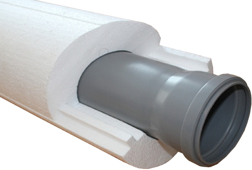 Теплоизоляция для труб Knauf Therm скорлупа 110х50х1000 мм белая из пенопласта