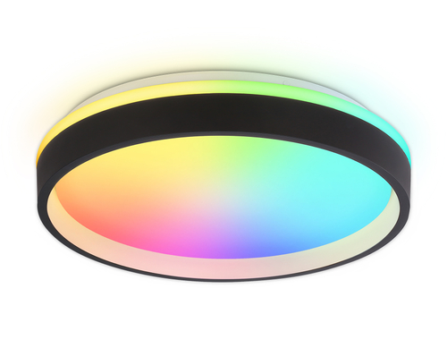 FZ604 BK/GD черный/золото IP20 46W 3000K-6500K+RGB D390*80 (ПДУ ИК)