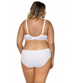 Элегантный бюстгальтер plus size с уплотненными чашками из нежной микрофибры (Размер: 100G) (Цвет: бежевый)