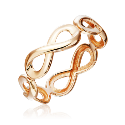 Кольцо «Гармония бесконечности» из красного золота