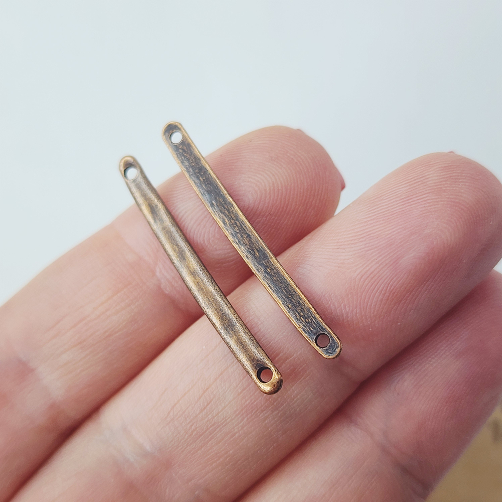 Коннектор, бижутерный сплав, античная медь, 33мм, штучно