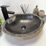 Каменная раковина из речного камня RS-63554 (47*42*15) 0122