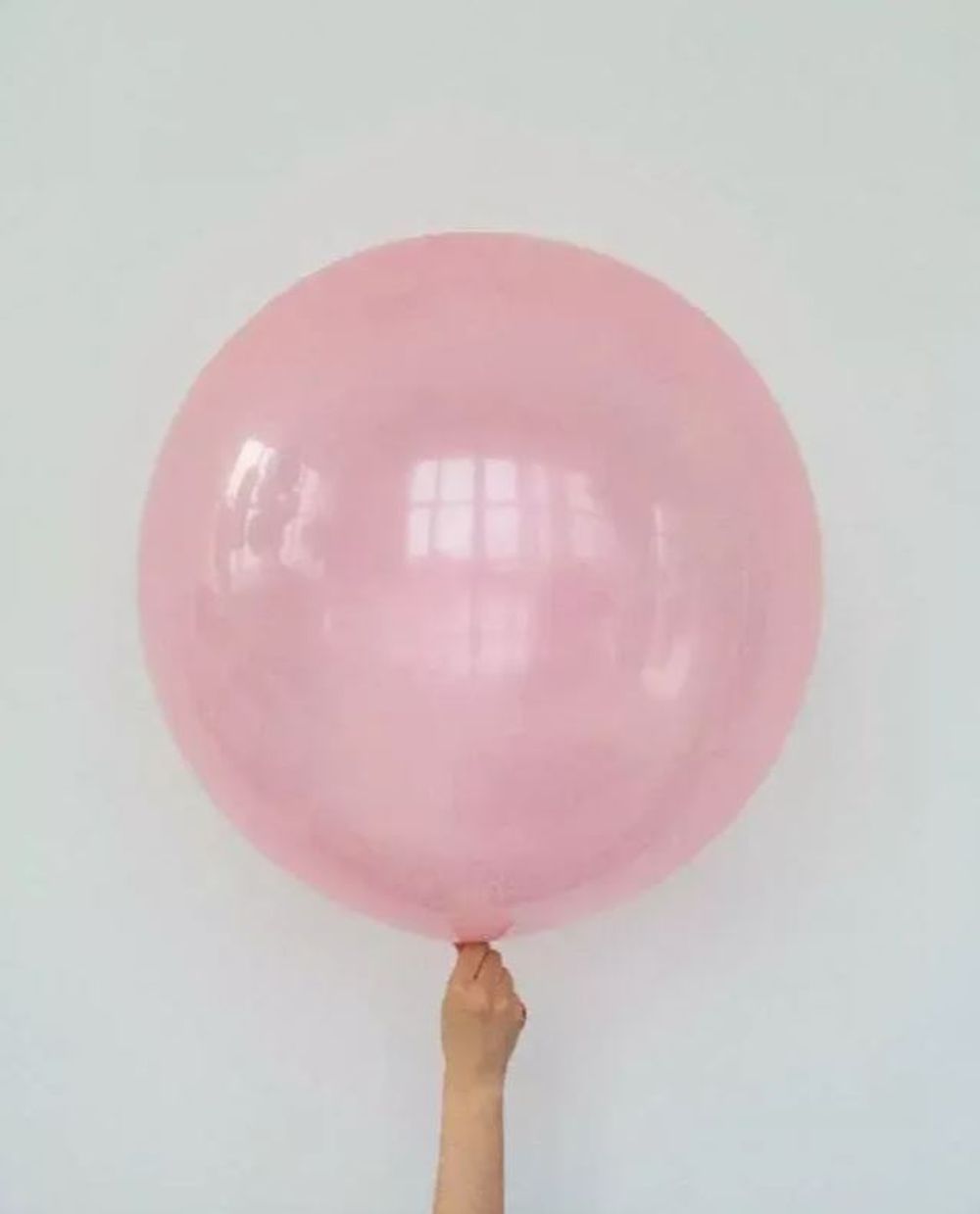 S шар гигант 24"/60 см кристалл прозрачный розовый (БГ-90)  Изображение2