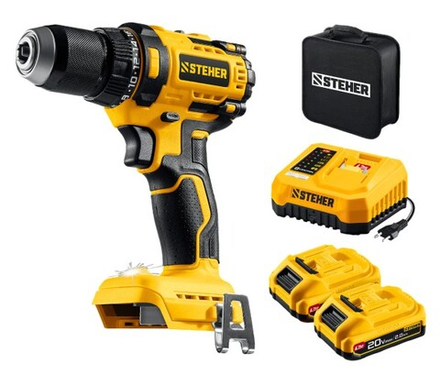 Дрель-шуруповерт аккумуляторная Steher CB-65-22 АКБ LMS (2 х 2 А·ч)