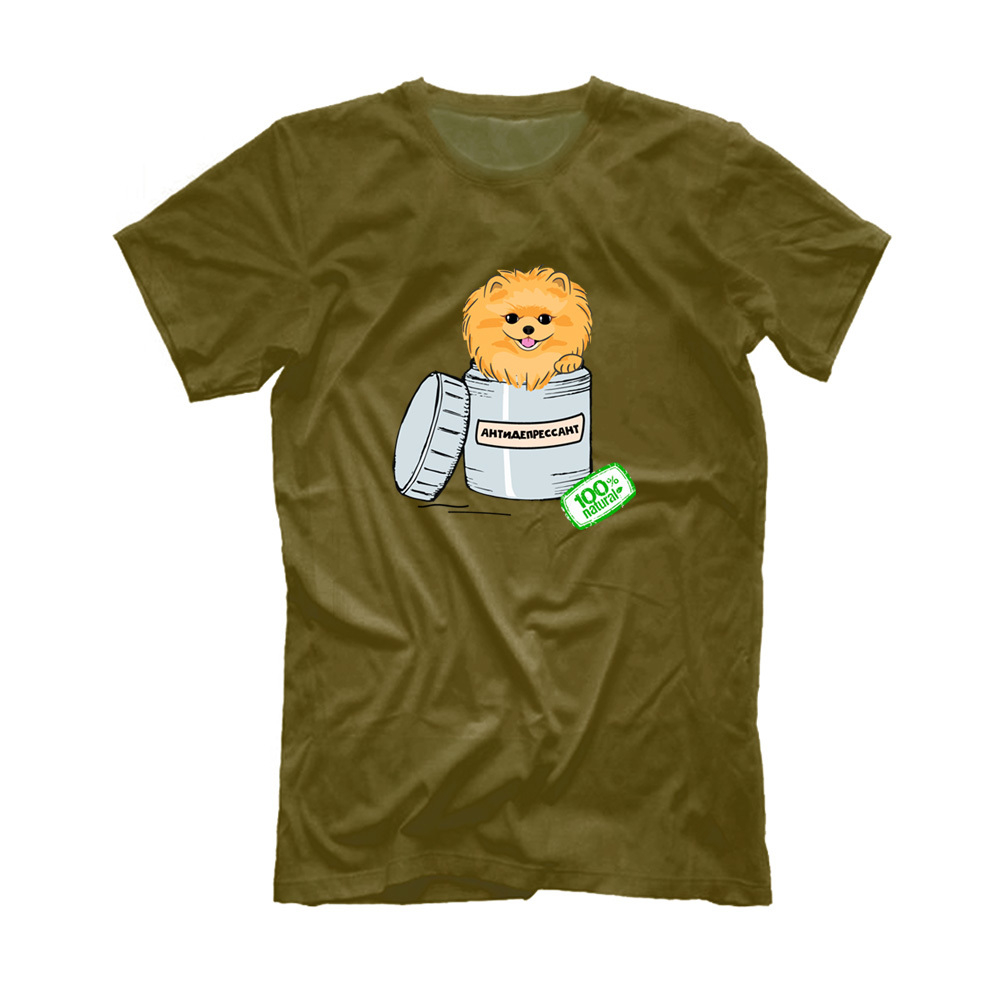 Футболка "Шпиц - антидепрессант"