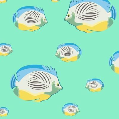 цветные рыбки в море