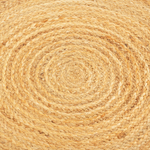 Ковер из джута круглый с вставками белого цвета из коллекции ethnic, 90см