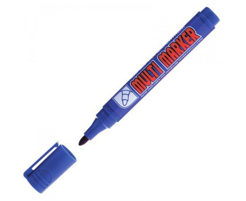 Munhwa Маркер перманентный Crown Multi Marker CPM-800 синий, пулевидный, 3мм