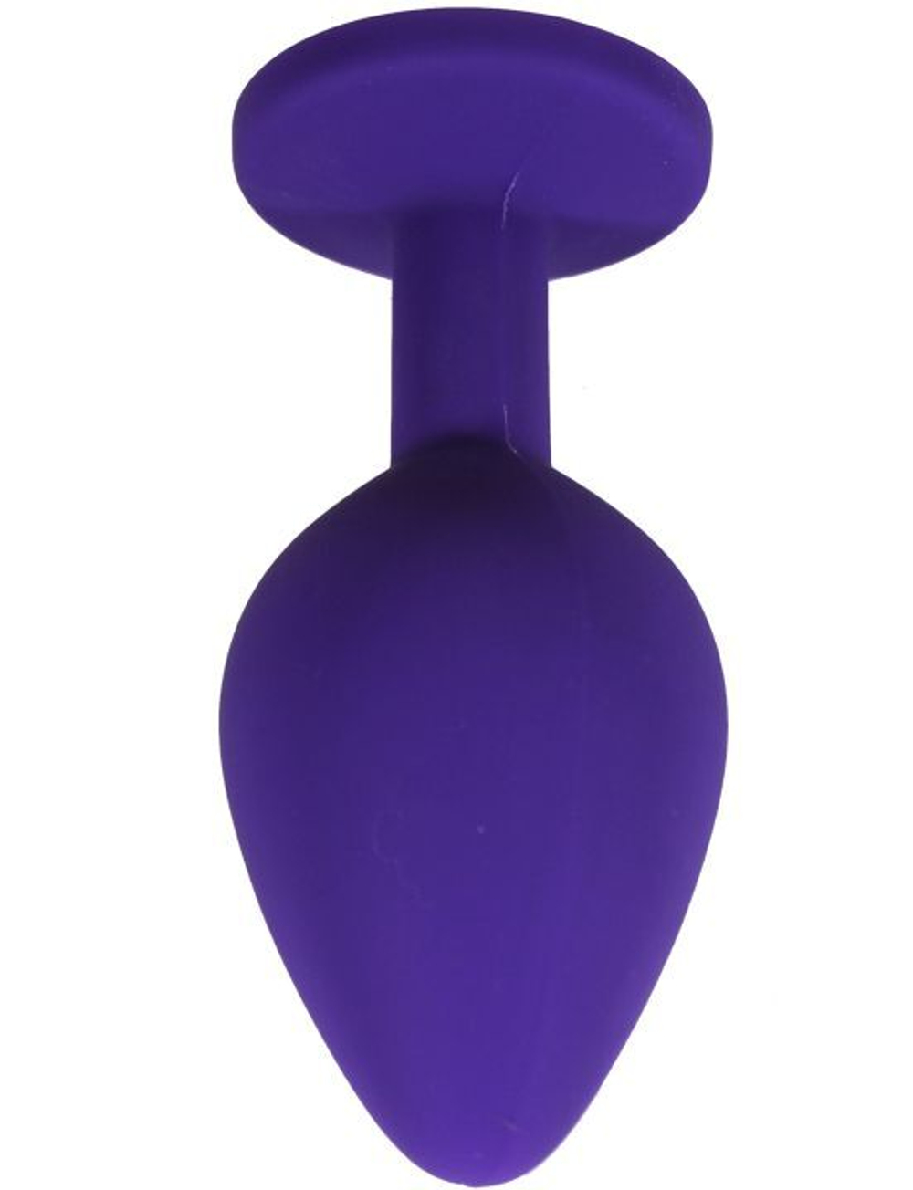 Фиолетовая анальная пробка с радужным кристаллом - 9 см.