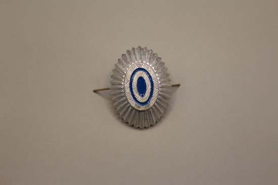 Кокарда мет. Казачество офиц. состав (серебр. с голуб.)