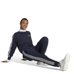 Мужские теннисные штаны adidas Essentials French Terry Tapered Cuff 3-Stripes Training Pants Men - Dark Blue, White